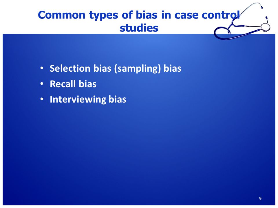 Bias in case control study ppt